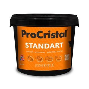 Фарба акрилова інтер&rsquo;єрна ProCristal Standart IR-231 Матова Біла 10 л i00300188 фото