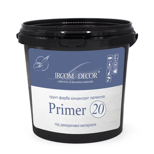 Ґрунт-фарба для декоративних матеріалів Ircom Decor Primer 20 Біла 0,8 л i00400727 фото