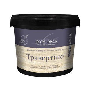 Декоративна штукатурка силіконова Ircom Decor Травертіно Біла 25 кг i00801346 фото